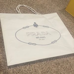 Prada empty large paper shopping bag